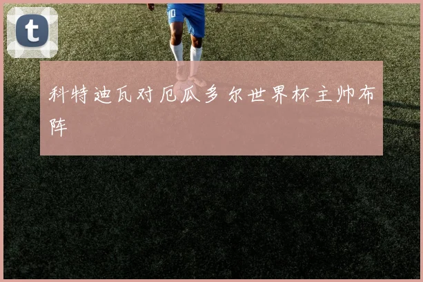 科特迪瓦对厄瓜多尔世界杯主帅布阵